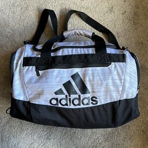 Adidas Black and Gray Duffel Bag